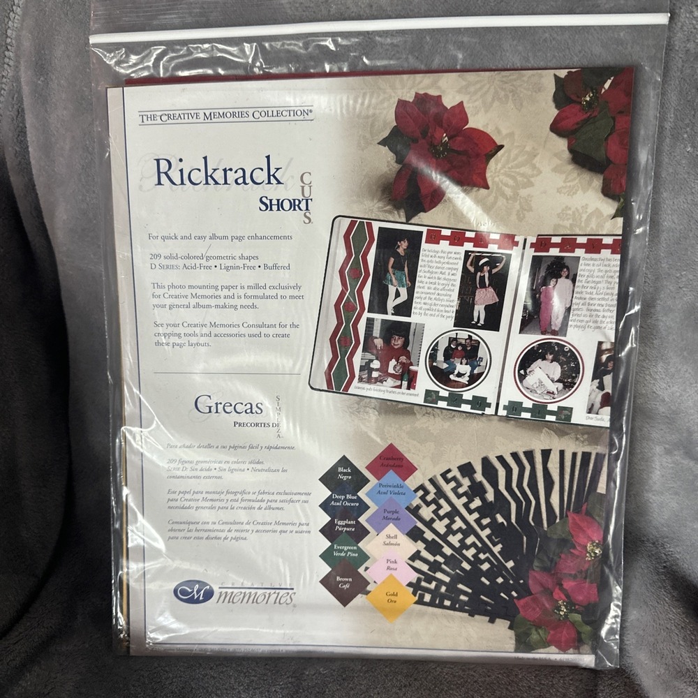 Creative Memories‎ Short Cuts Rickrack Scrapbook 209 pieces 11 colors Lot Of 2 - Picture 2 of 8